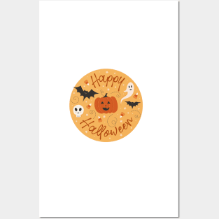 Pumpkin Party Pattern Posters and Art